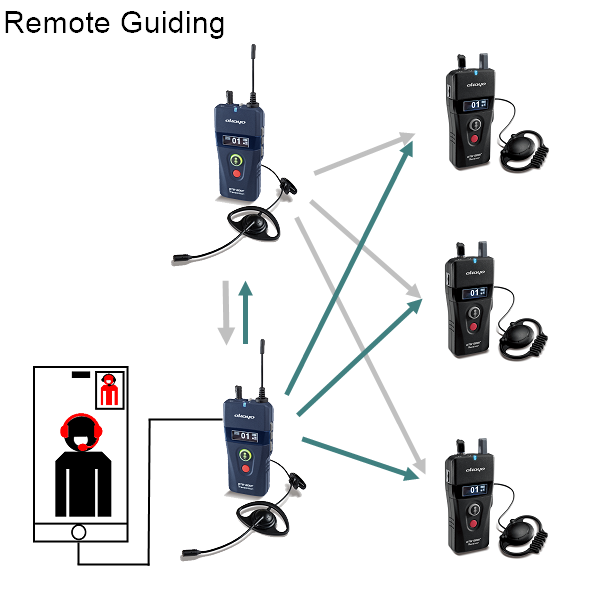 remote guiding via skype, facetime, or similar app